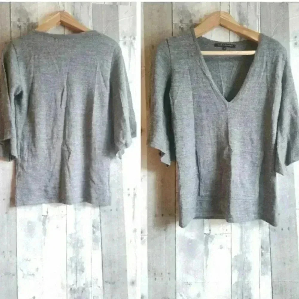 ALDO FERNANDO pure alpaca gray sweater size Small EUC